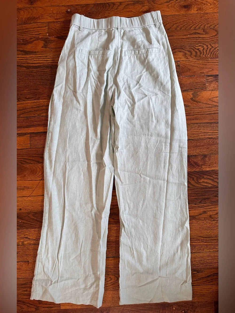 Abercrombie & Fitch Sloane Tailored Linen-Blend Wide Leg Pants